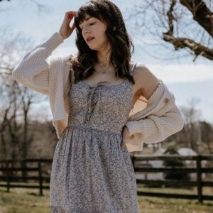 Christy Dawn Daisy Blue Floral Adele Dress